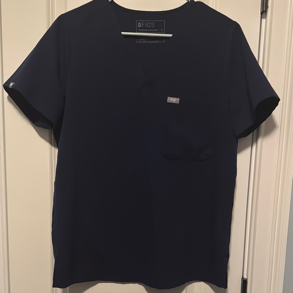 Figs navy scrub top